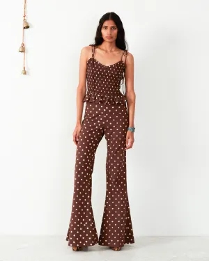 Farah Cocoa Dot Flare Pant